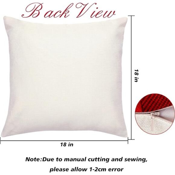 Farmhouse Christmas Pillow Covers - 18x18 Inch Set of 4, Sofa Couch - Picture 3 of 7